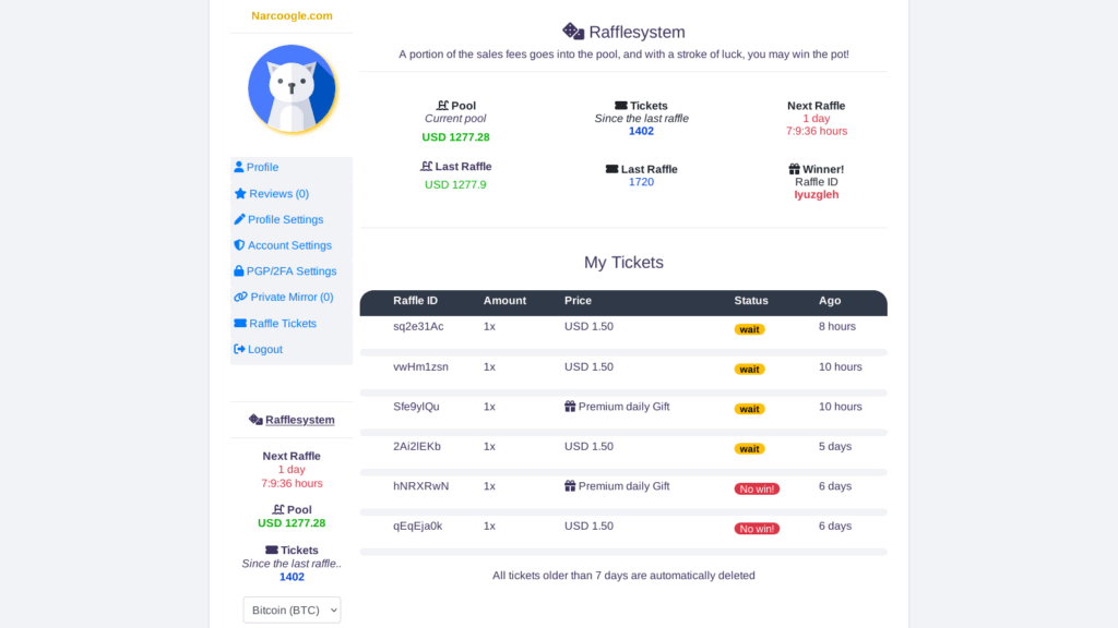 Torzon Market Raffle System
